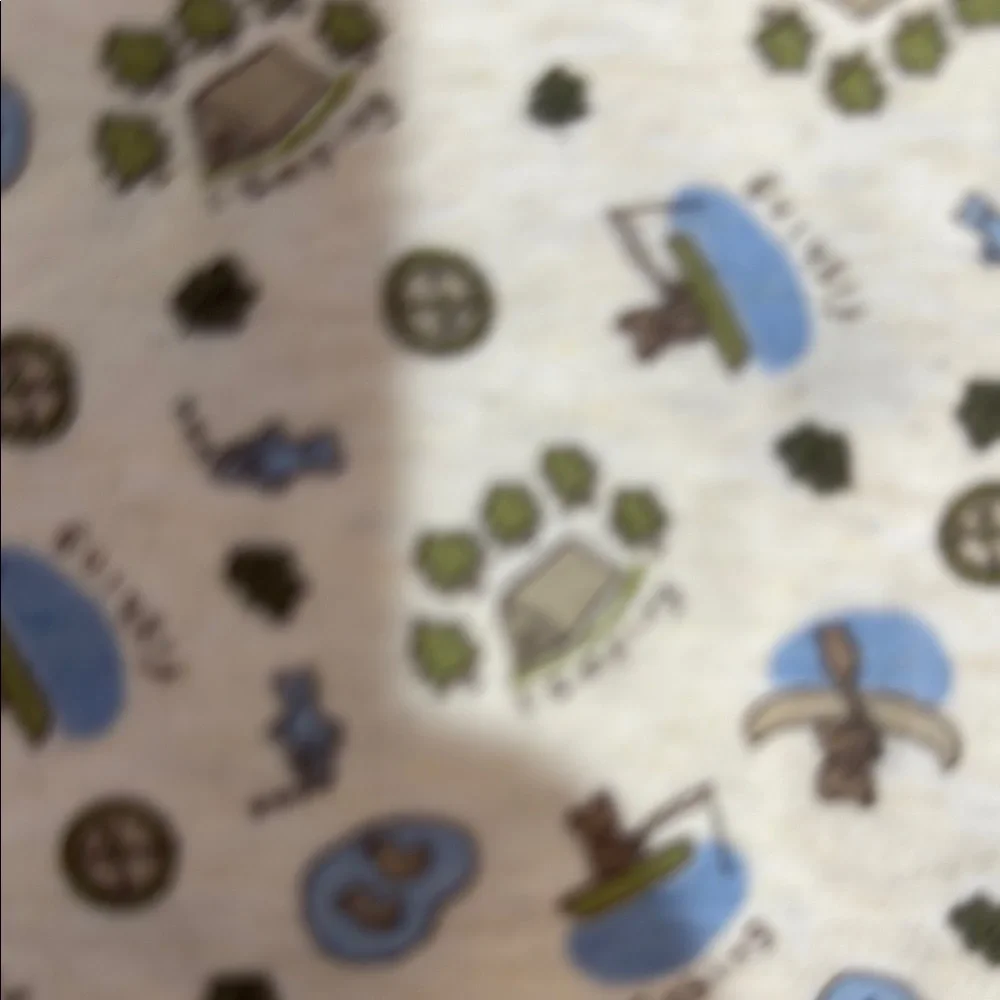 Vintage Gymboree Camping Themed Baby Blanket Excellent Condition.